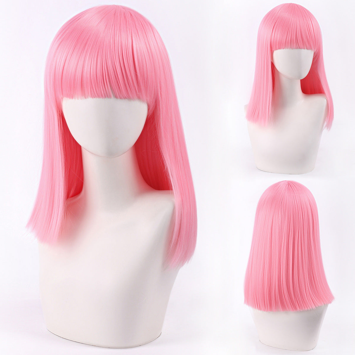 Green Gray Beige Black Red Pink Bangs Anime Nightclub Female Cos Wig