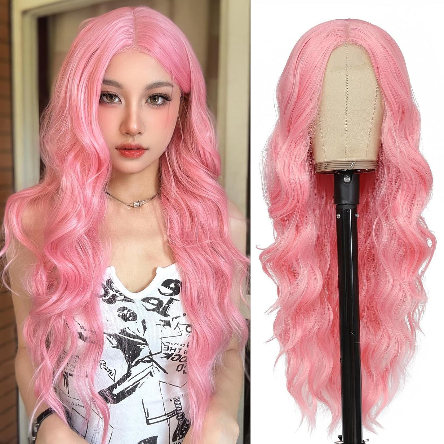 Women's Small Lace Medium Large Wave Curly Wig Long Curls