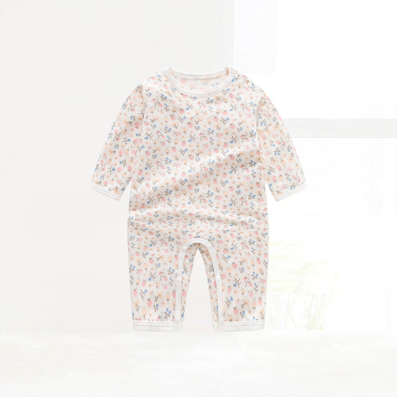 Children's Clothing Class One-piece Pajamas Pullover Shoulder Open Jumpsuit, Climbing Suit