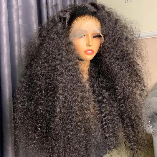 Front Lace Wigs With Small Curly Hair Head Wig Long Curls