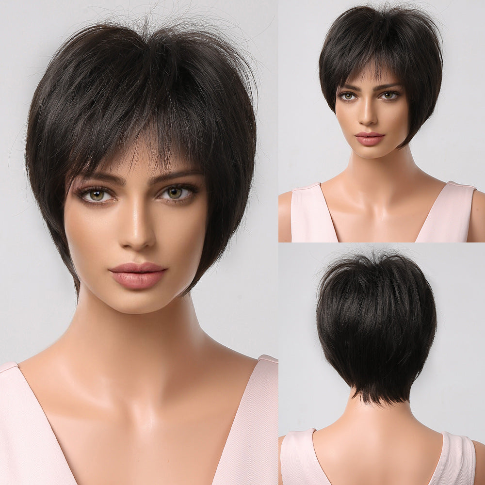 Pretty Fashion Summer Natural Female Style Wig Short Straight Hair