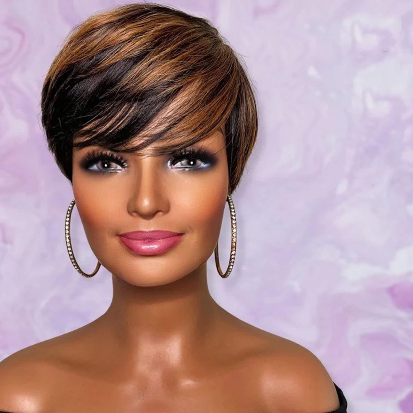 Fashion Attractive Trendy Human Short Headgear Real Hair Wig