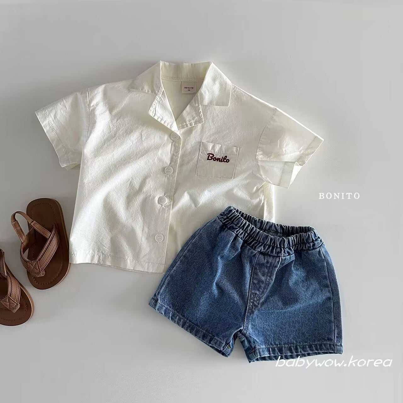 Women's & Men's Casual Denim Shorts Western Solid Color Pocket Children's Pants