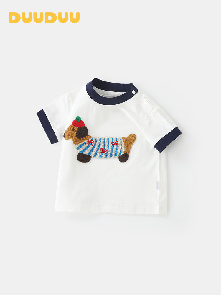 Children's Blue Summer Thin Shorts Casual Sports Korean Children's Pants