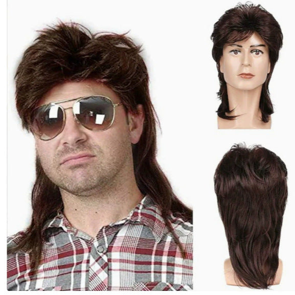 Men's Retro Style Role Play Rose Net Men's Wig