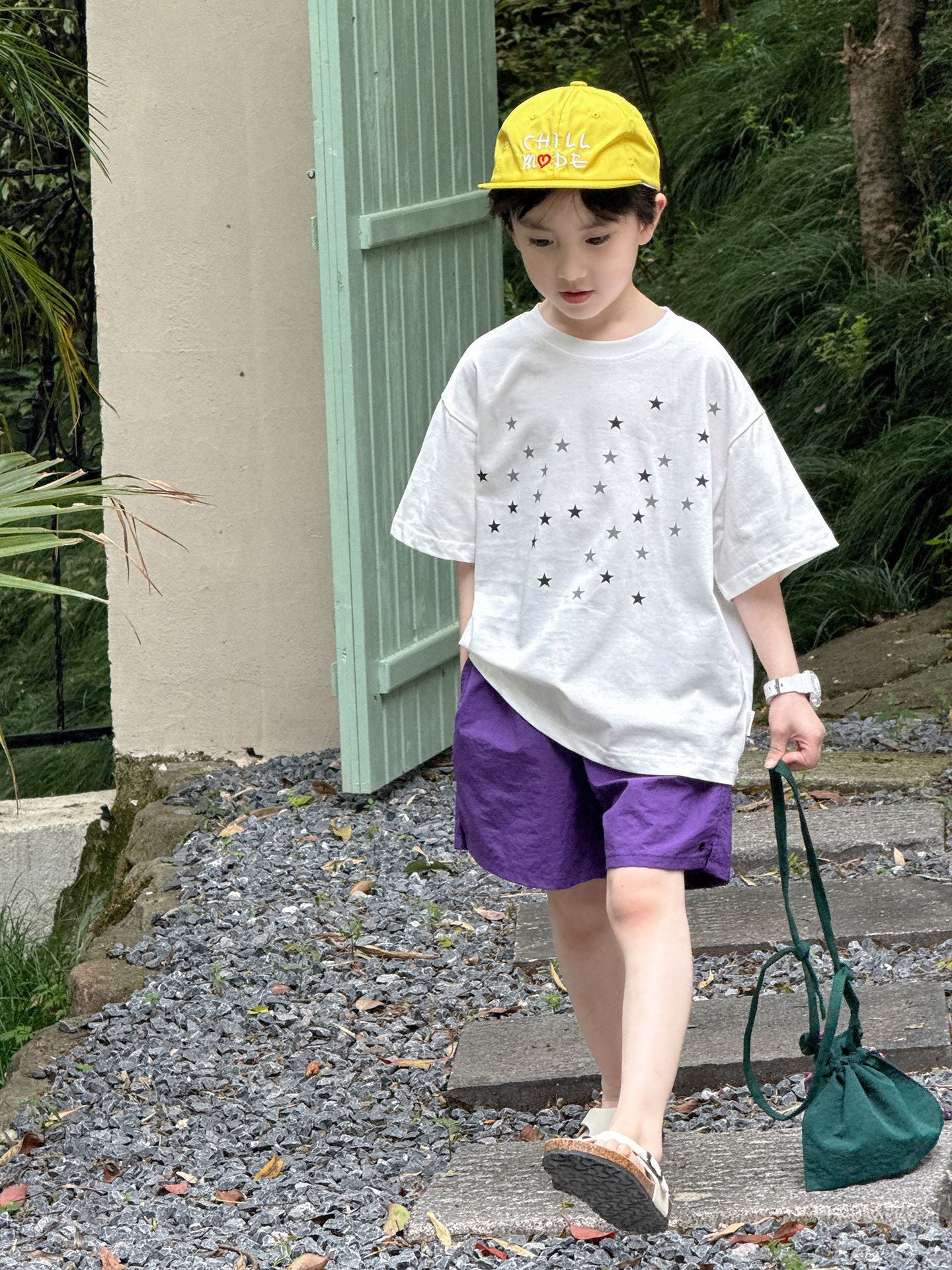 Children's Tops Printed Crew Neck Casual Boys Loose Breathable Short Sleeve Children's T-shirt