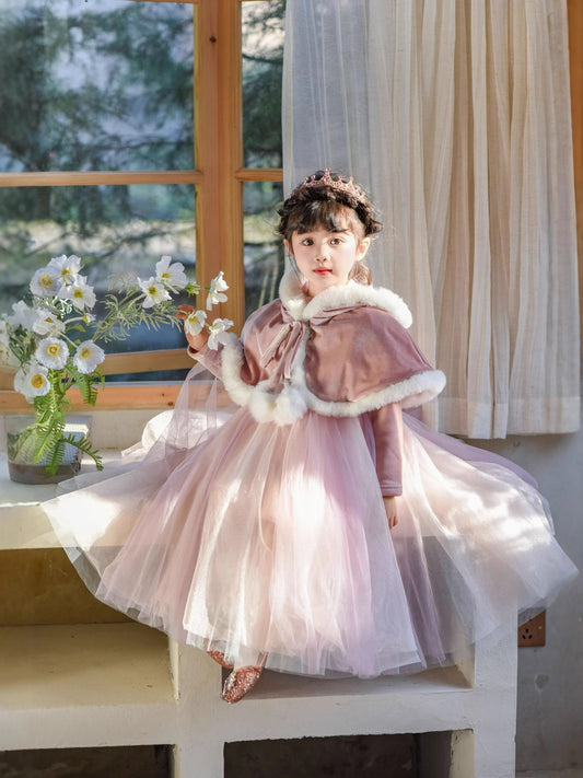 Children's Birthday Bubble Princess Autumn Luminous Gauze Children's Dress