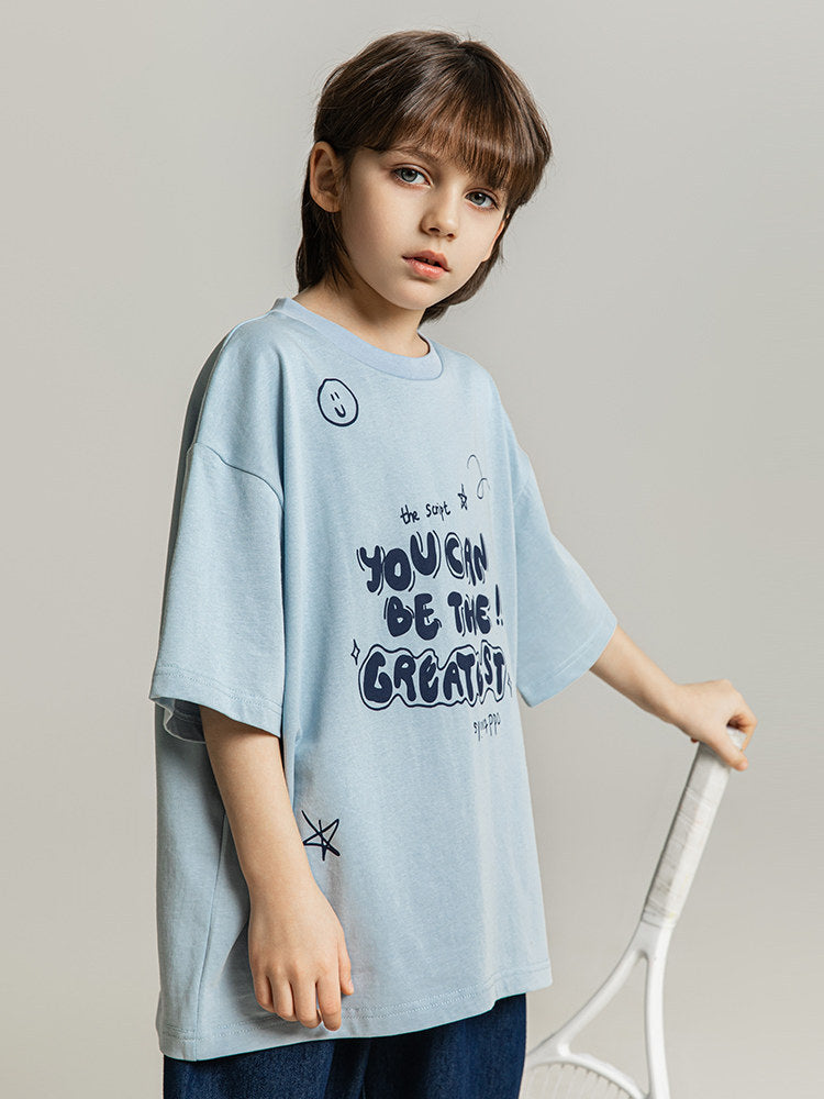 Korean Boys Casual Comfortable Short Sleeve Summer Wear Fashion Loose Children's T-shirt