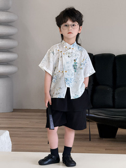 Boy's Summer Wear Suit Ancient Style Children's Shirt