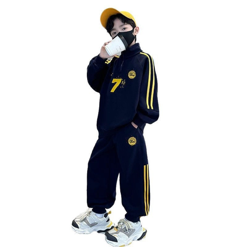 Children's Boys Spring Clothing Fashionable Sports Sweater Autumn Children's Suit