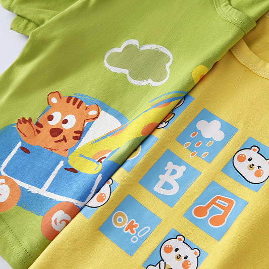 Short Sleeve Thin Boys Infant Clothes Toddler Children's Suit
