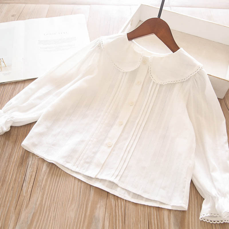 Children's Big Korean Style Western Doll Collar Princess Children's Shirt