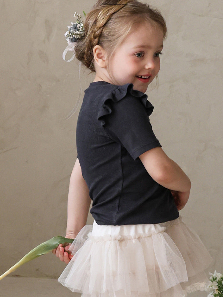 Strawberry Shan Western Style Versatile Stretch Children's T-shirt