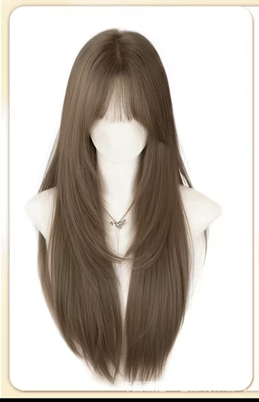 Women's Gummy Bear Hair Layered Exquisite Supernatural Long Straight Wig