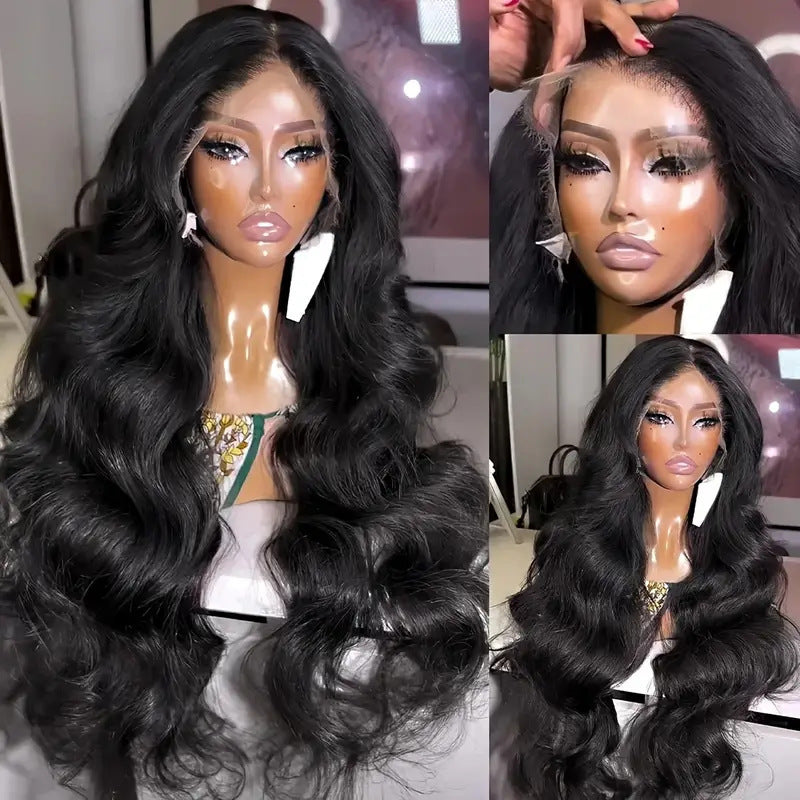 Women's Front Lace Mid-length Large Wave Curly Hair Wig Long Curls