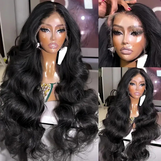 Women's Front Lace Mid-length Large Wave Curly Hair Wig Long Curls