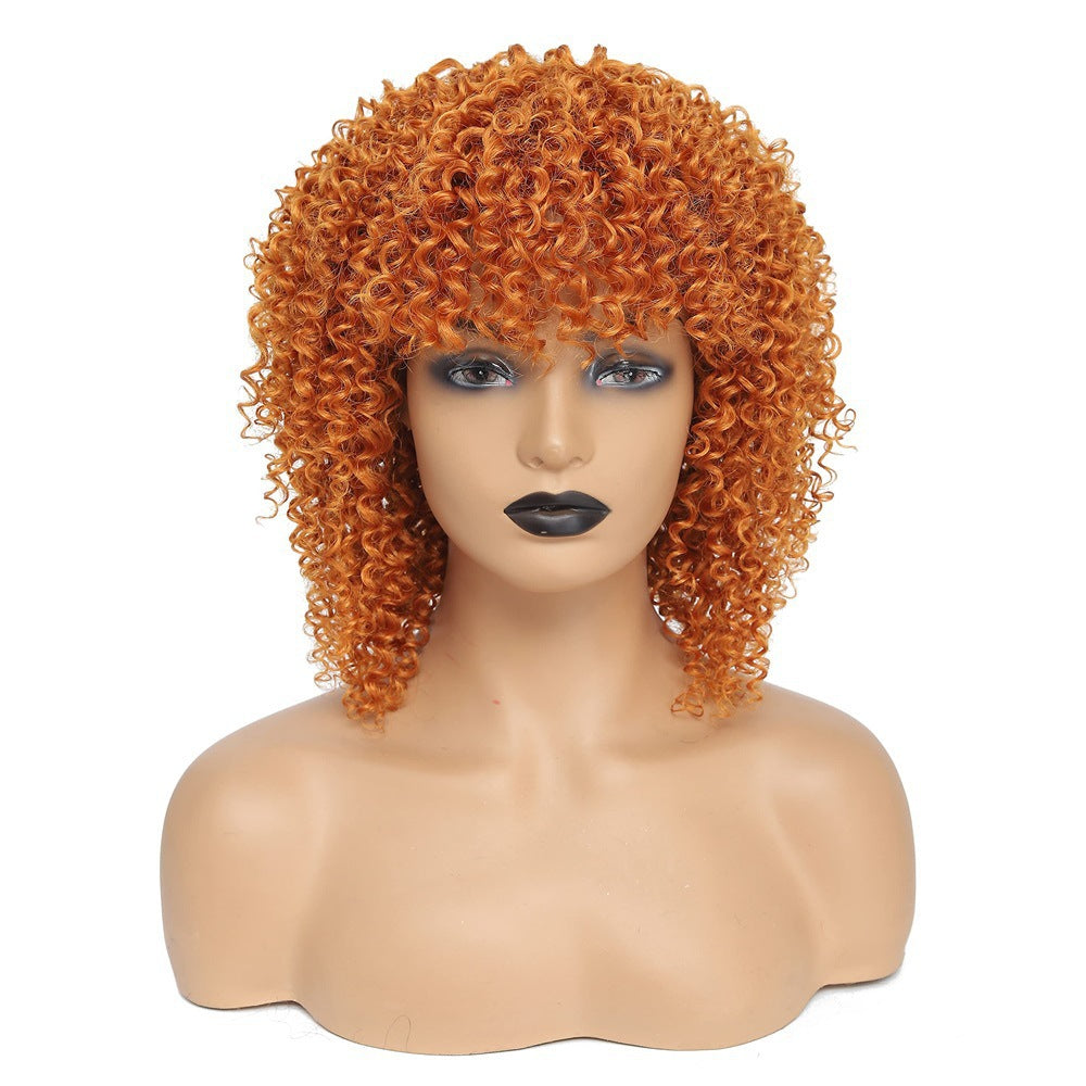 Fluffy Wigs With Small Head Cover Wig Short Curly Hair