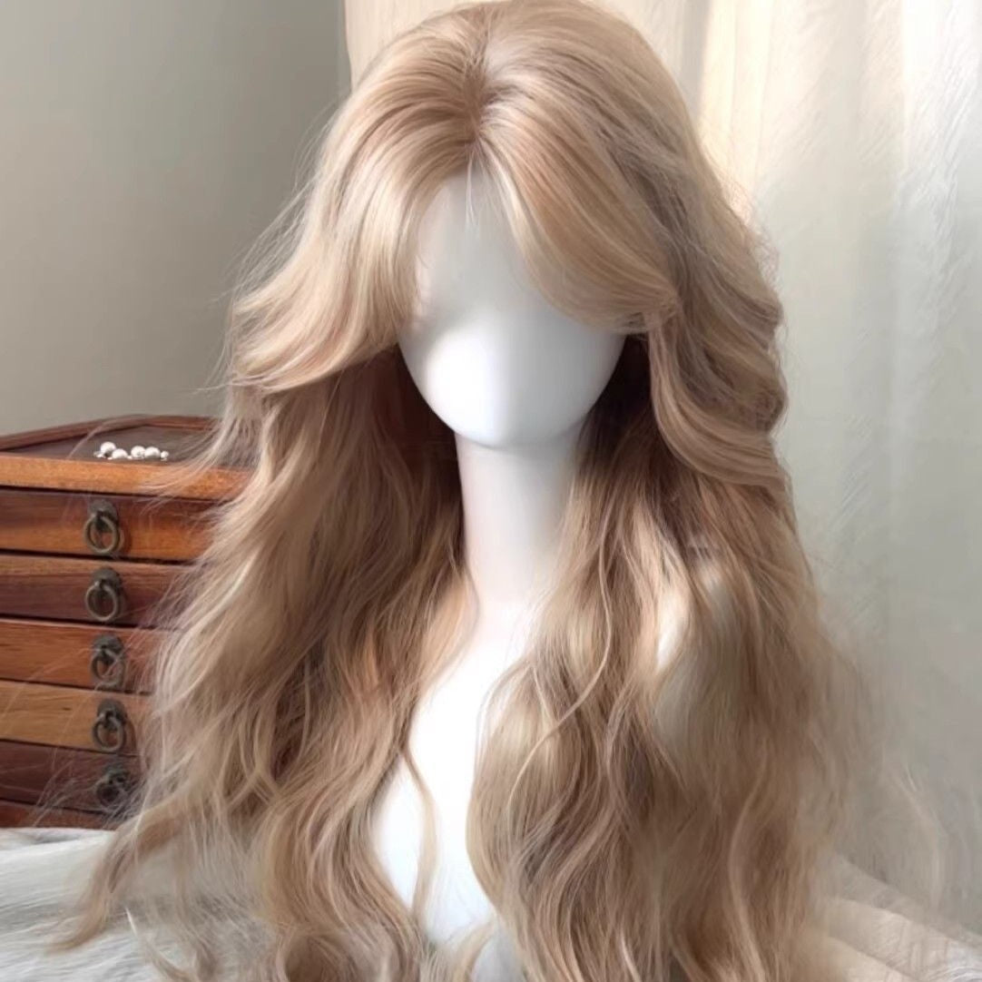 Medium Points Milk White Rice Golden Eggs Egg Roll Long Wig