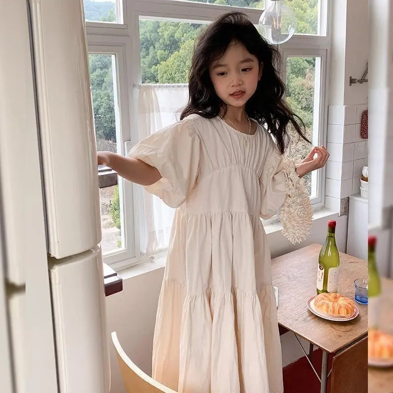 Puff Sleeve Princess For Western Style Cute Children's Dress