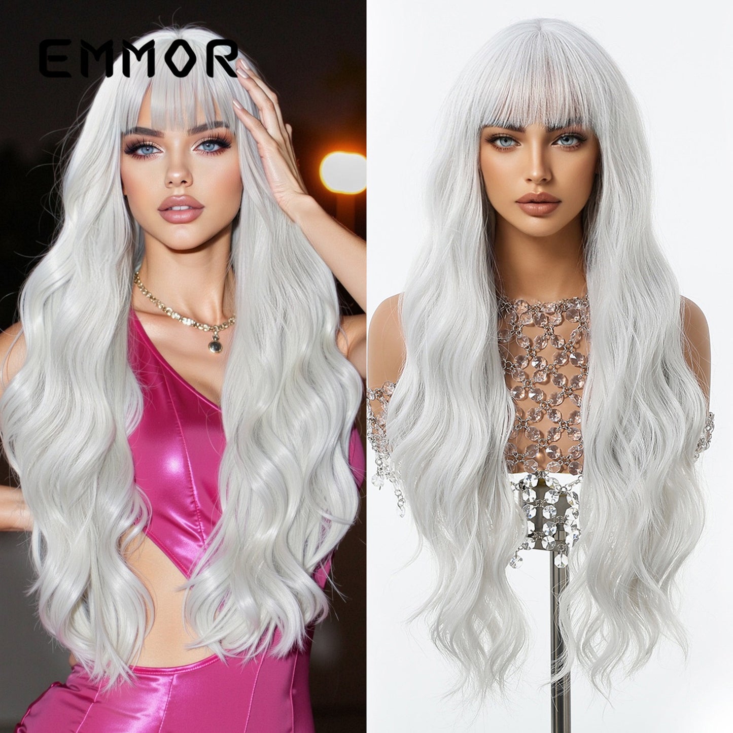 Tea Brown Big Wave Curly Full Wig Long Curls