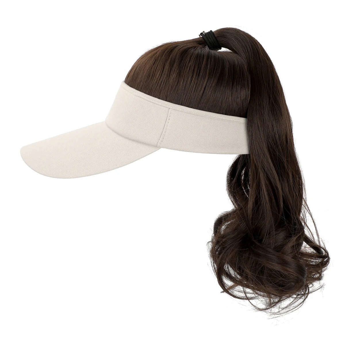 Personality Horse Tail Wavy Roll Pink Wig Ponytail