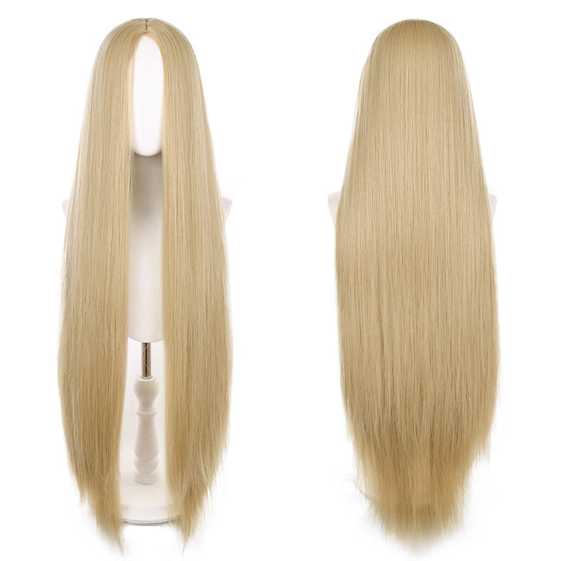 Mid-length Universal Long Straight Scalp Style Cos Wig
