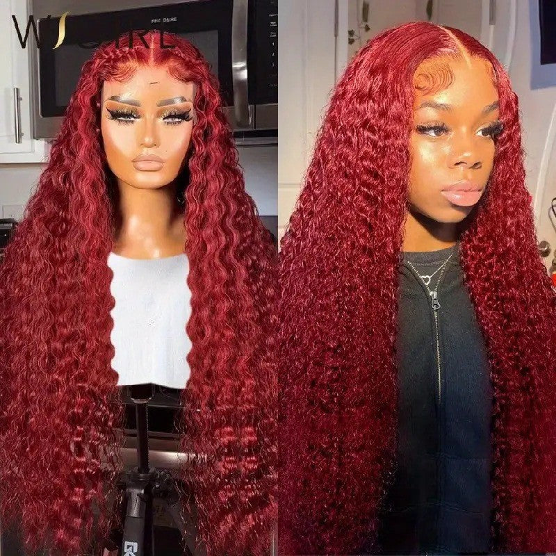 Women's Front Lace Head African Small Volume Wound Tube Wig Long Curls