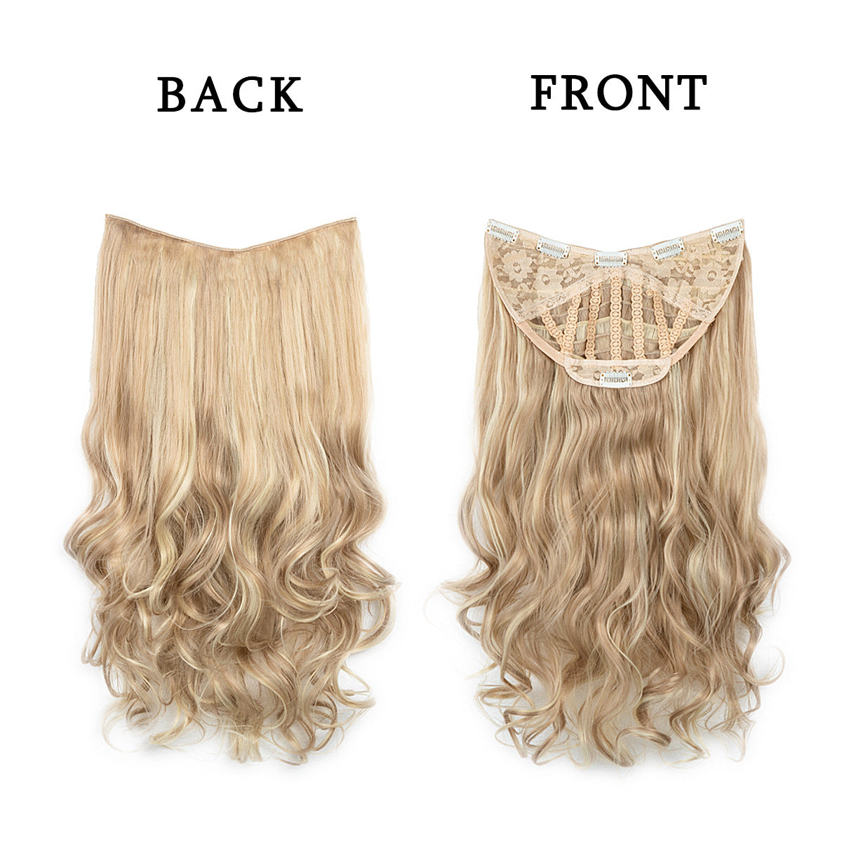Female Long Curly Hair Big Wave Fluffy Natural U-shaped Wig