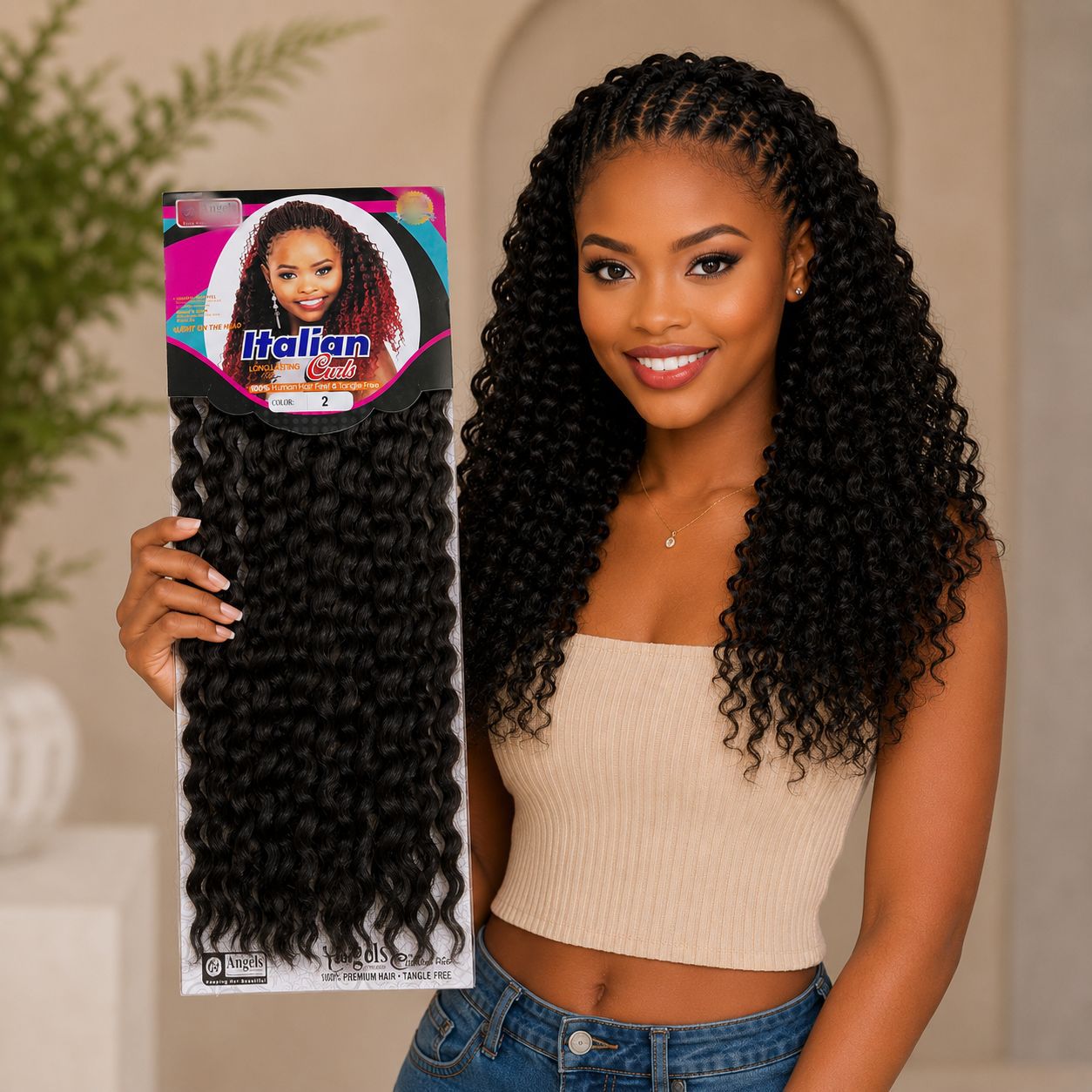 Popular New African Chemical Fiber Source Wig Long Curls