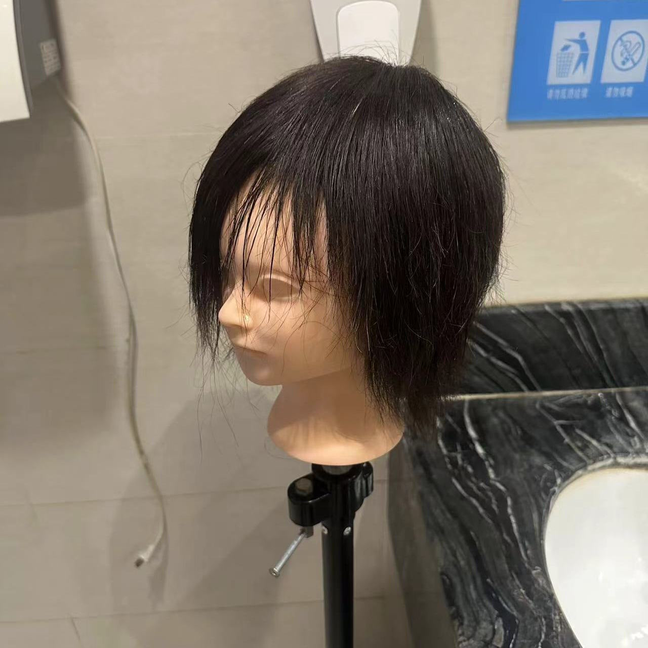 Men's Haircut Mannequin Head Hairdressing Model Barber Shop Real Hair Male Other Wig