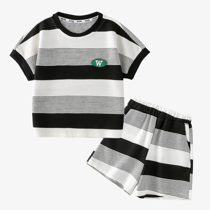 Children's Short-sleeved T-shirt Summer Clothing Clothes Older Children's Suit