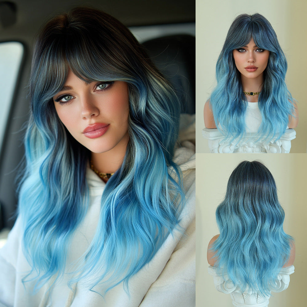 Wavy Orange Female Bangs Food For Halloween Wig Short Curly Hair