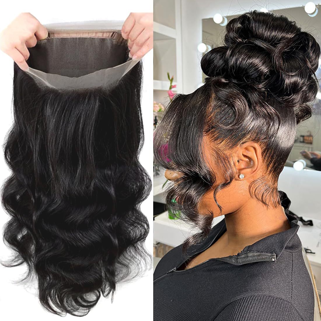 Full Lace Human Wigs Fishing Line Real Hair Wig