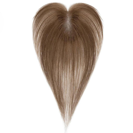 Top Hair Increase Volume Fluffy Real High Skull Cover Gray Wig