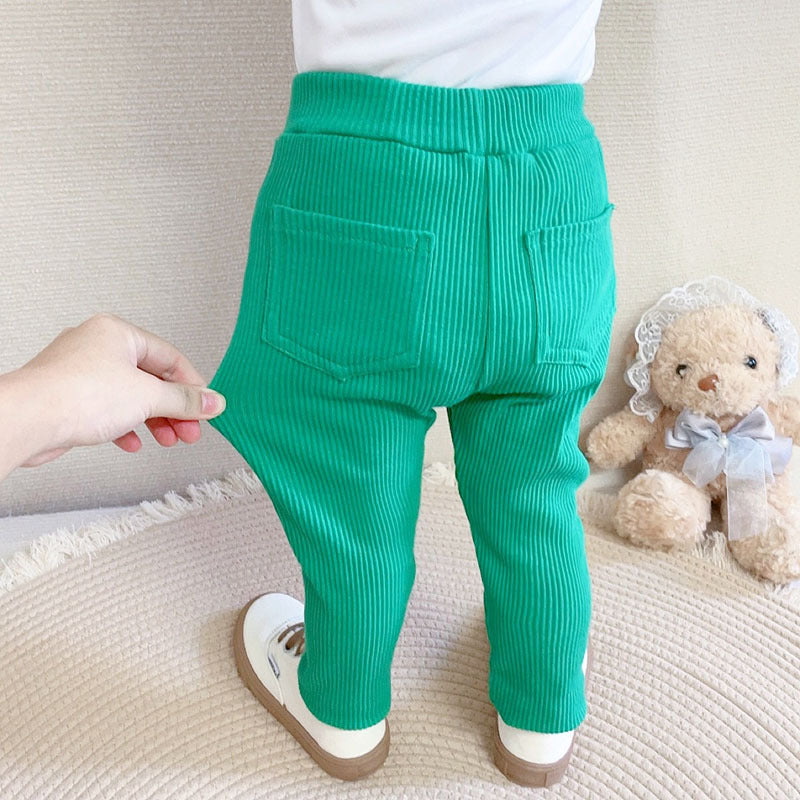 Leggings High Waist Belly Protection Trousers Cotton Children's Pants