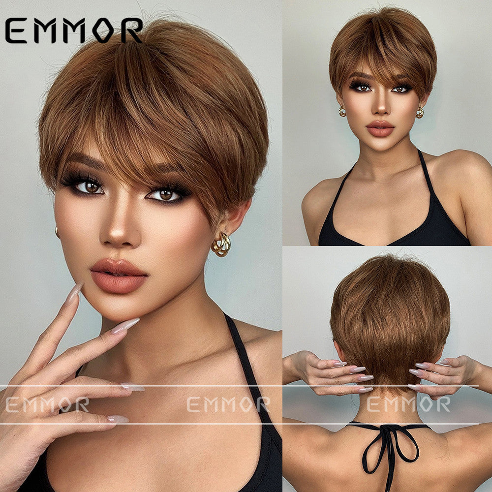 Pretty Fashion Summer Natural Female Style Wig Short Straight Hair