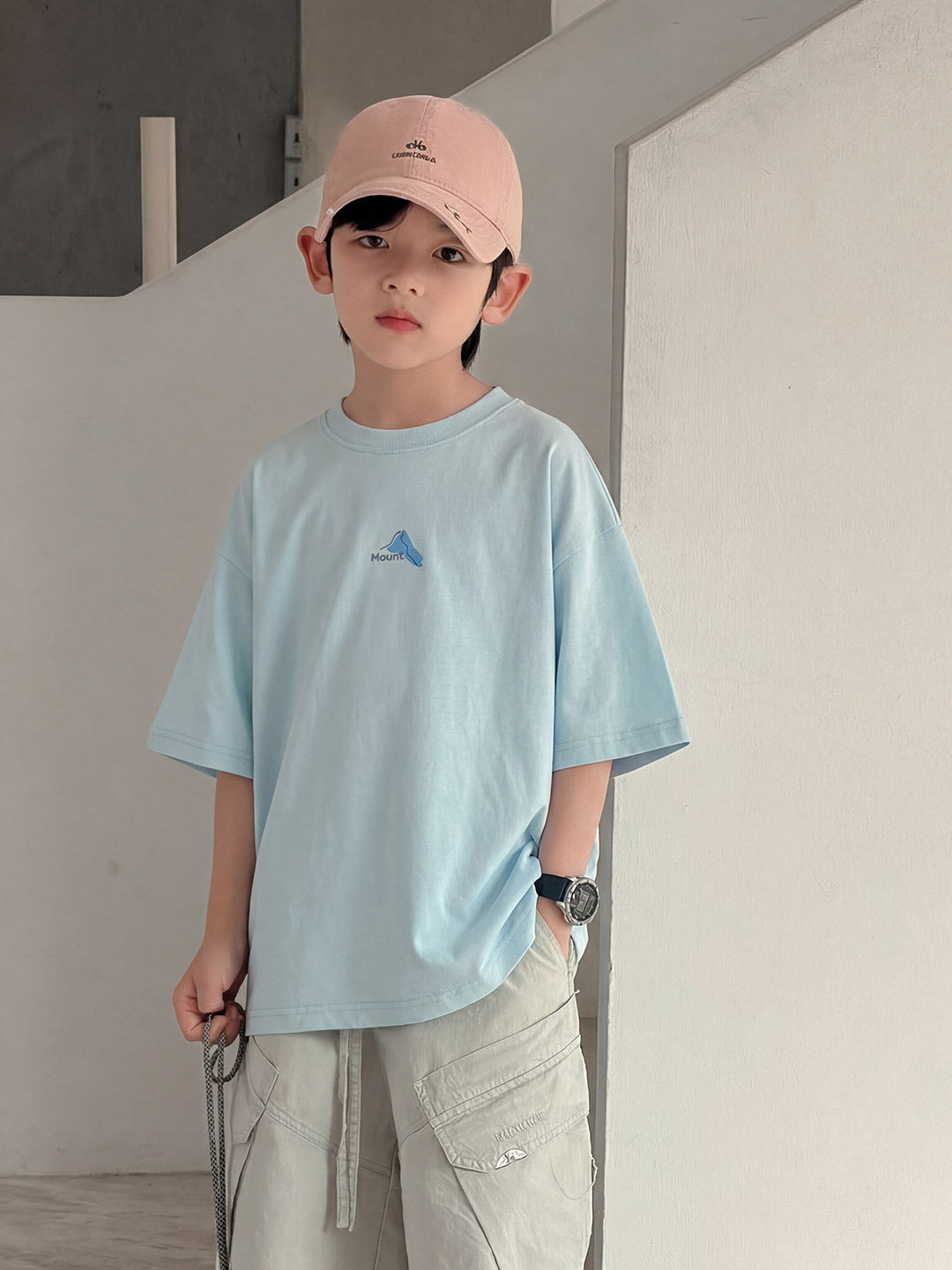 Boy's Short-sleeved Summer Top Fashionable Wear Half Sleeve Children's T-shirt
