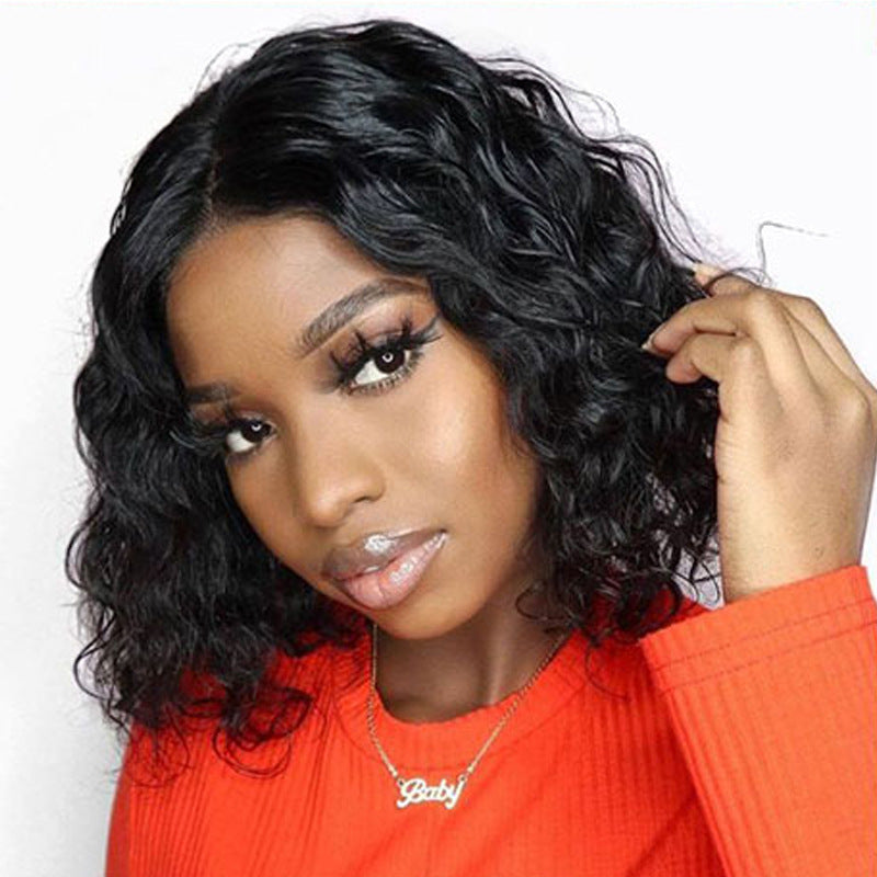 Women's African Simulation Medium Small Volume Afro Chemical Wig Short Curly Hair