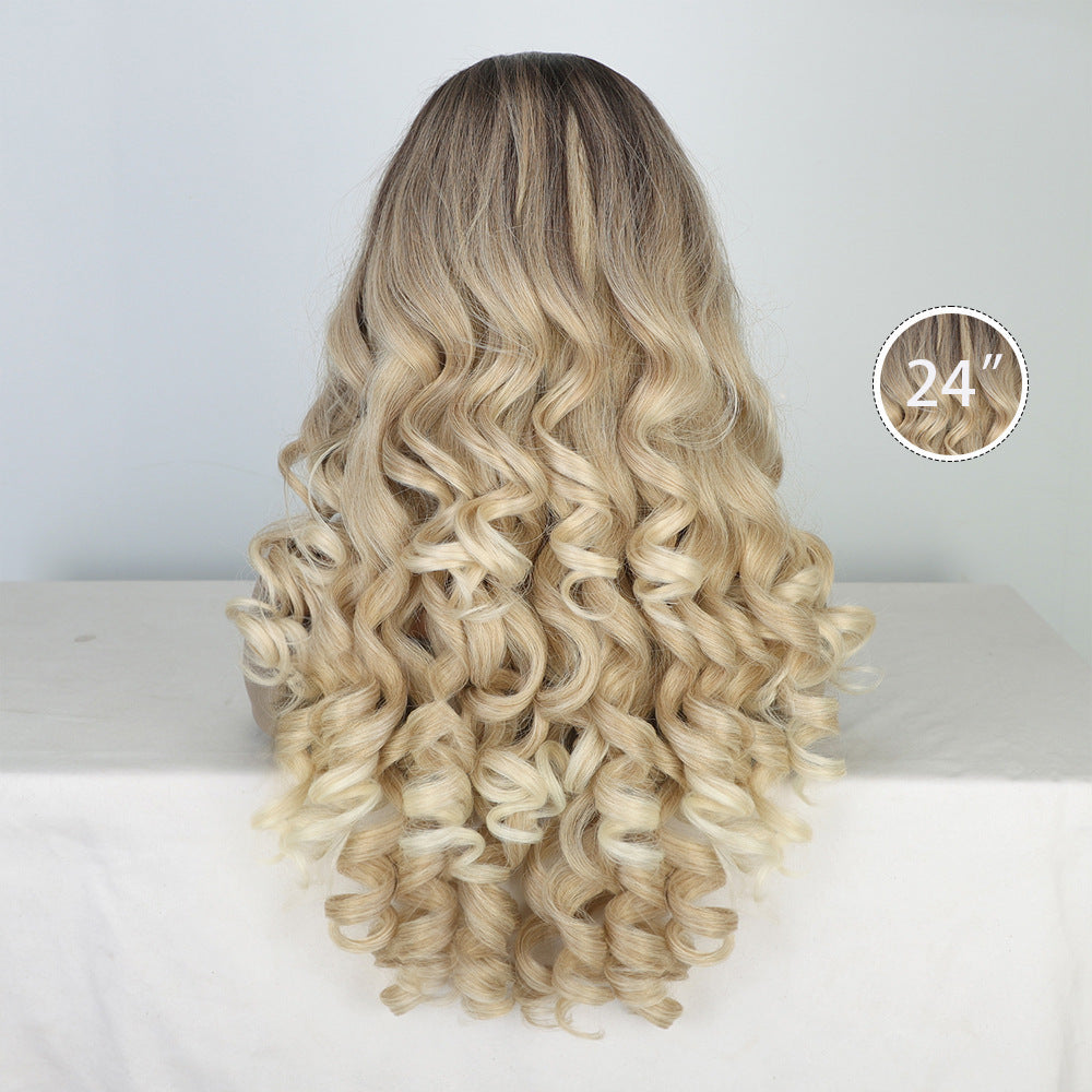 Front Lace Chemical Fiber Curly Hair Synthetic Wig Long Curls