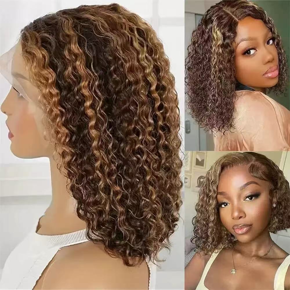 Front Lace Small Female Hood Fluffy Wig Short Curly Hair