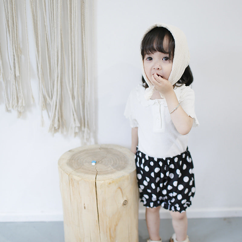 Children's Shirt Loose Top Doll Collar Infant Children's T-shirt