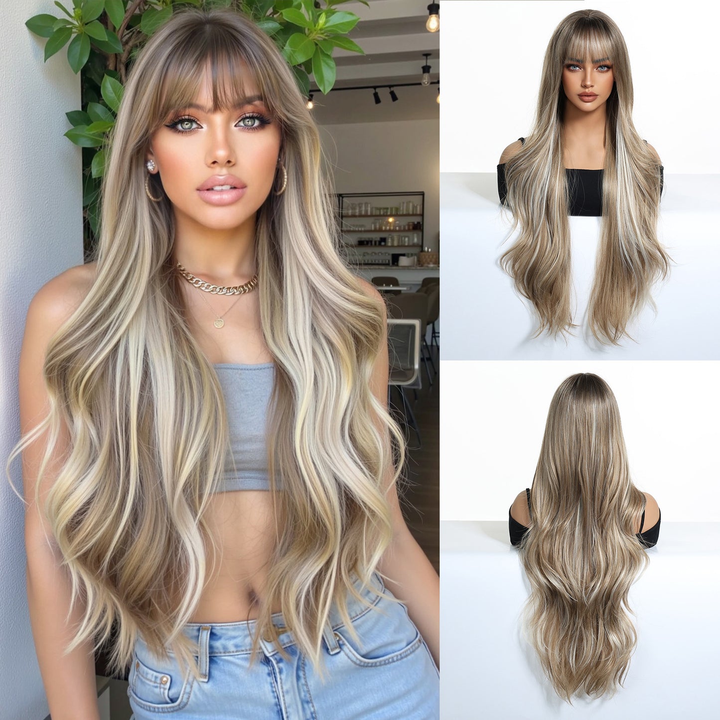 Women's Hair Temperament Fluffy Large Volume Sheath Everyday Fashion Wig Long Curls