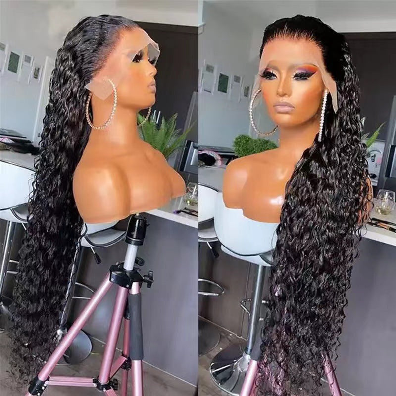 Women's Front Lace Chemical Fiber Curly Wig Long Curls