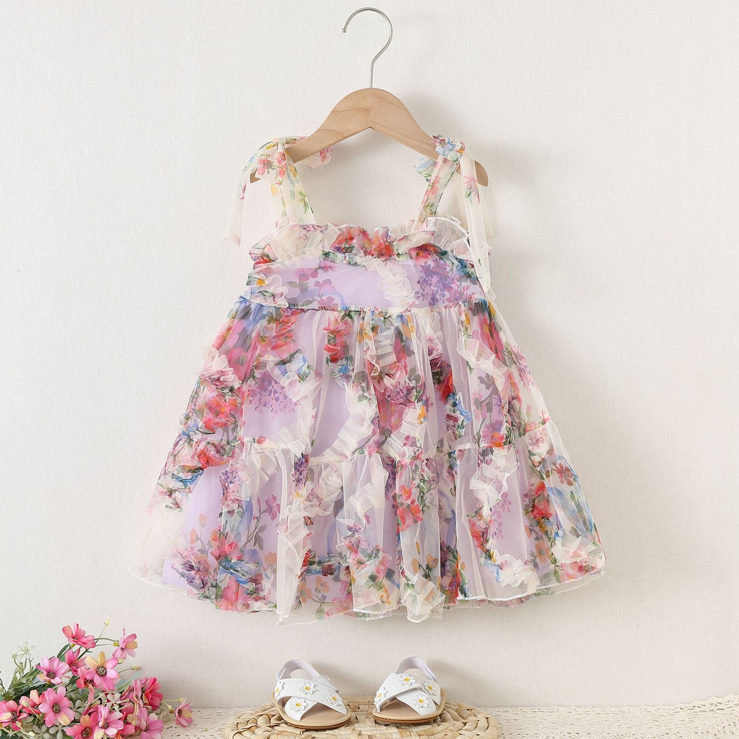 Slip Korean Style Little Skirt Flower Children's Dress