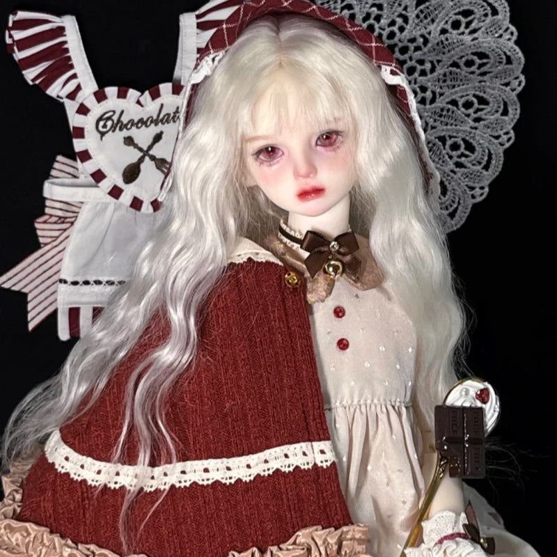 Bluish White Water Ripple Air Fringe Dress Cos Wig
