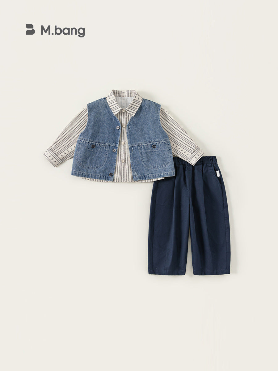 Three-piece Collection Korean Style Clothes Boys Children's Suit