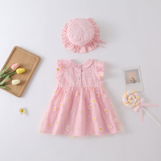 Children's Little Daisy Bow Skirt Princess Children's Dress