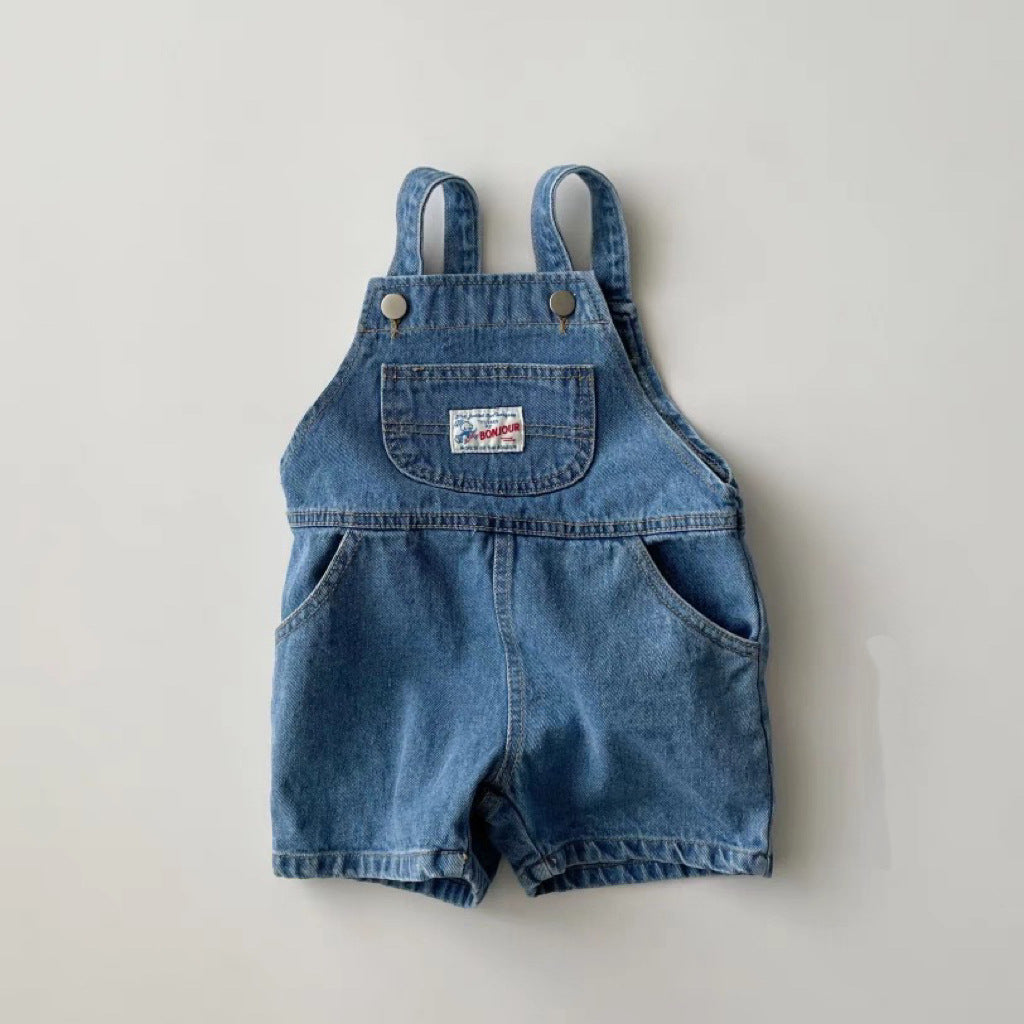 Korean Style Boys Suspender Shorts Summer Fashionable Stylish Children's Pants