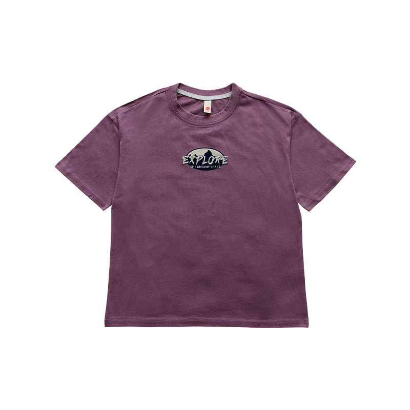 Children's Short-sleeved Summer Mountain Clothing Combed Cotton Round Neck Half Sleeve Children's T-shirt