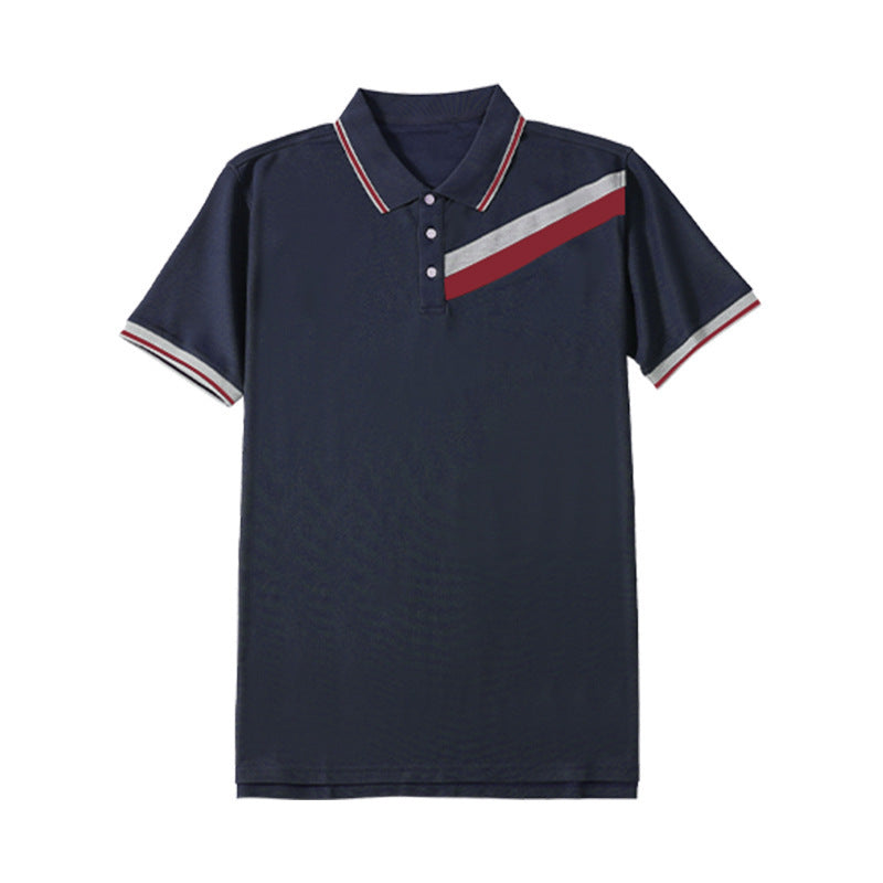 Summer Short Sleeve Boys Double Pique Breathable Campus Children's T-shirt